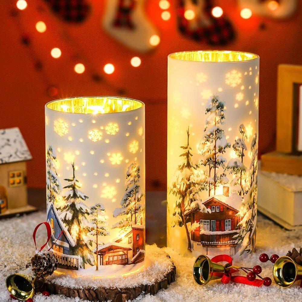 Christmas Decorations Indoor,Mercury Glass Lights with Timer,Battery Powered Fai - Picture 6 of 9